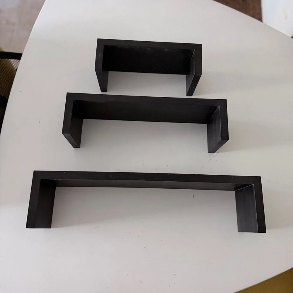 Modern Black Wall Shelf Set